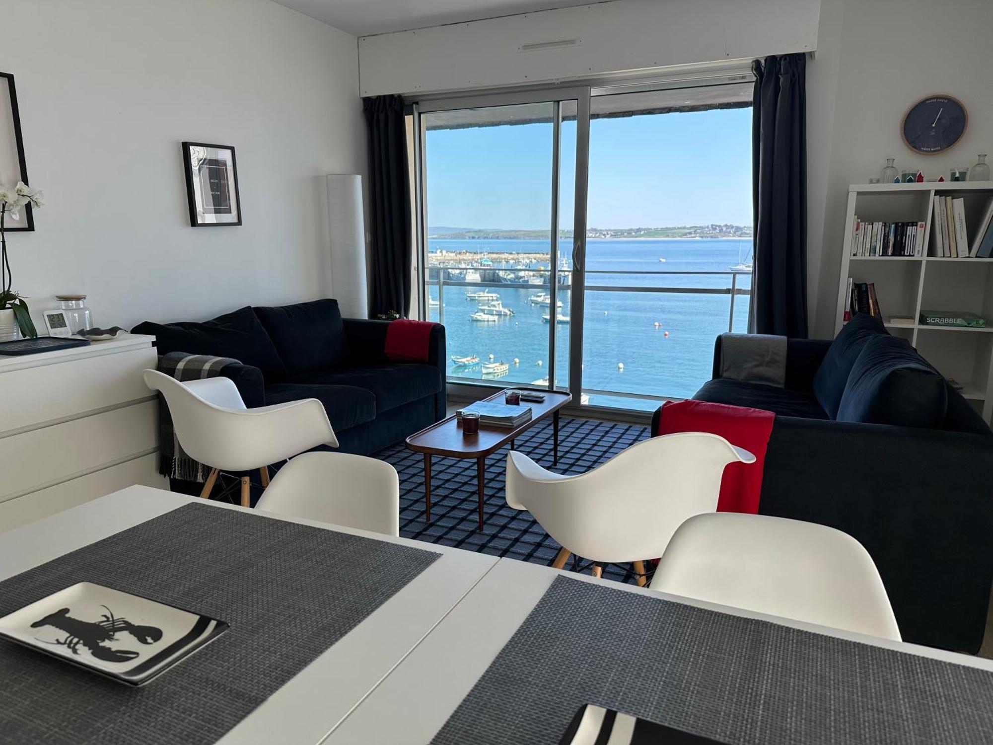 Appartement Design VIII - Port Rosmeur - Sublime Vue Mer Дуарнене Екстериор снимка